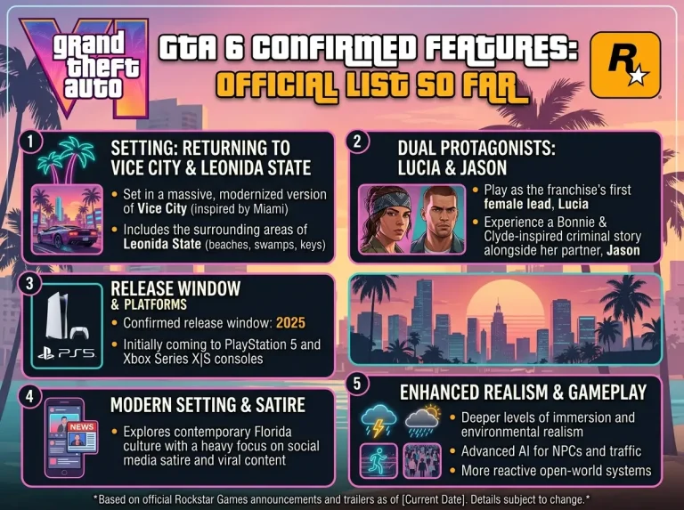 GTA 6 Confirmed Features