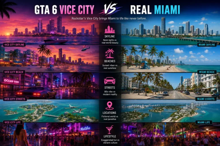 GTA VI Vice City vs real Miami