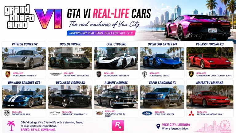 GTA VI Real-Life Cars